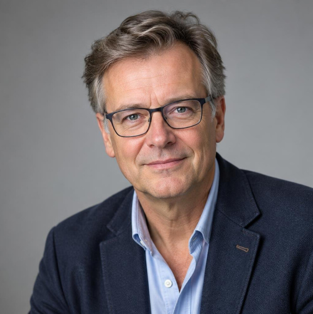 Portrait of male senior broadcast trainer